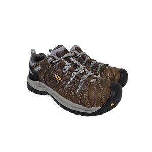 KEEN Women's Flint II Steel Toe Casual Work Shoes Cascade/Brown Size 7M